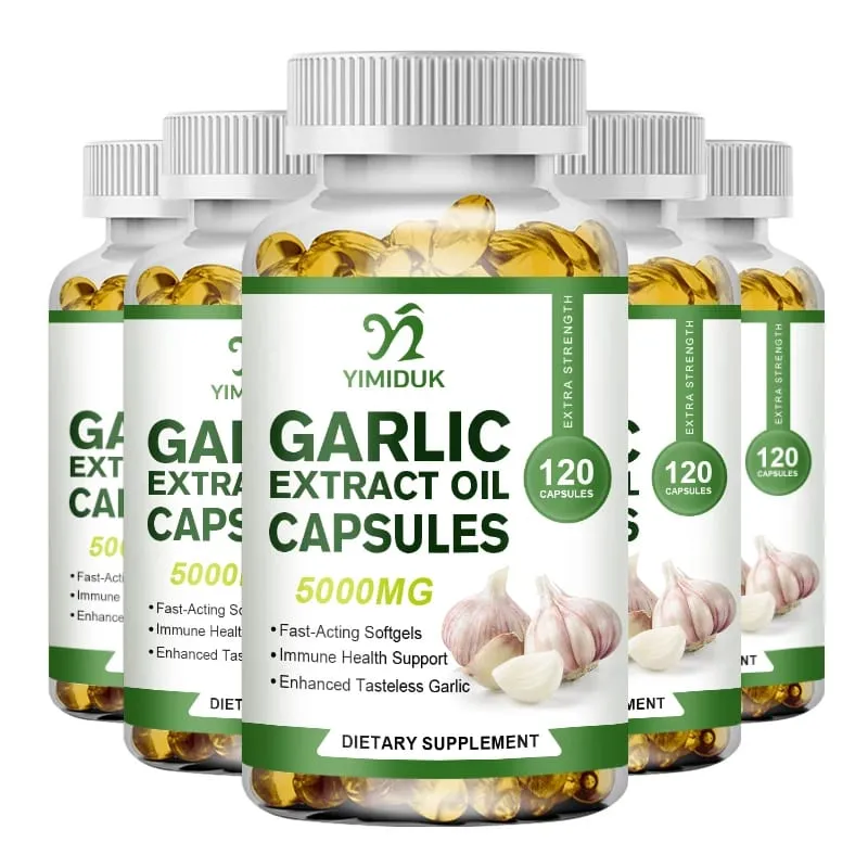 Organic Garlic Oil Extract Capsules Immunity Improves Cardiovascular Function Support Increase Glutathione Level Cellular Detox — image 12