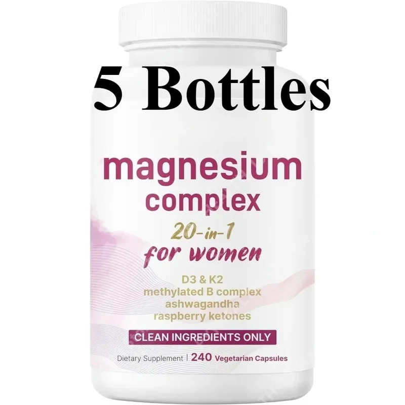 Magnesium Complex for Women Capsules with D3 K2 B12 Biotin & Ashwagandha for Energy Calm & Wellness Support 240 Capsules — image 11