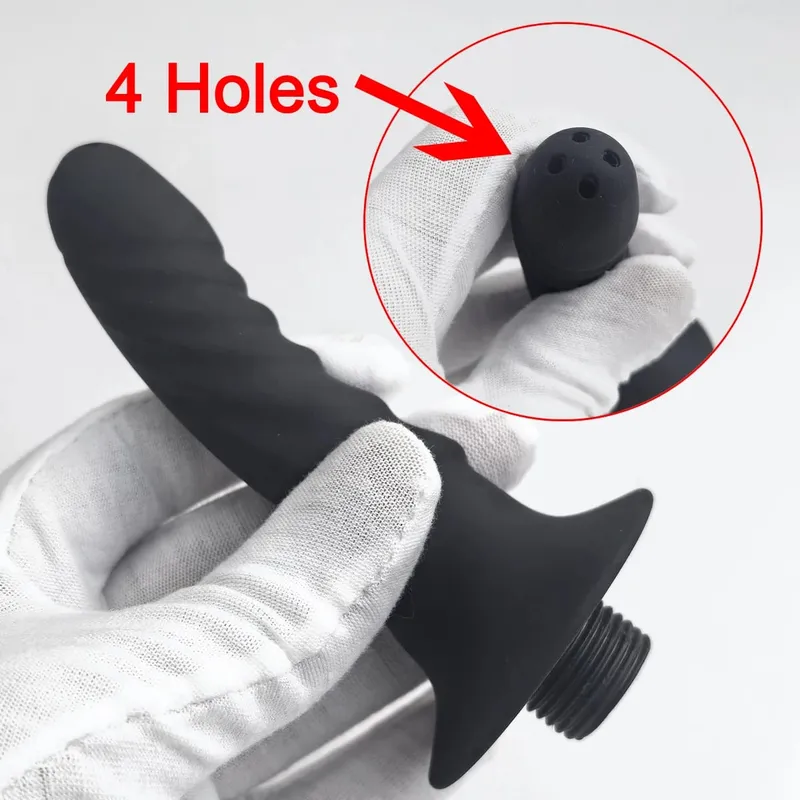 1 Uds. De silicona, tapón de descarga a tope, enema de ducha, dilatadores anales, limpiador de inodoro, Juguetes sexuales para adultos, Bondage BDSM, bienestar sexual