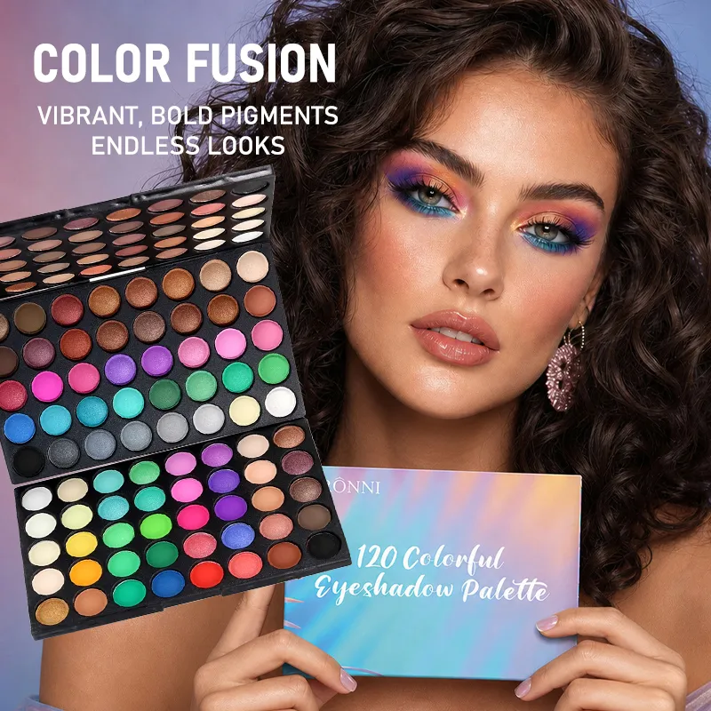 120 Colors 3-Layer Eyeshadow Palette All-in-One Matte & Shimmer Makeup Kit Long-Lasting Highly Pigmented Cosmetic Gift — image 7