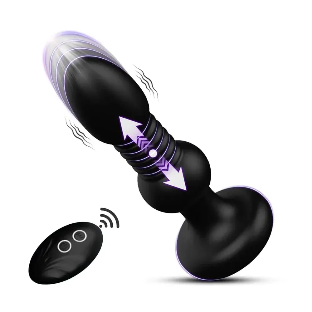 Telescopic Vibrating Butt Plug Anal Vibrator Wireless Remote Sex Toys for Women Ass Anal Dildo Prostate Massager Men and Female — image 1