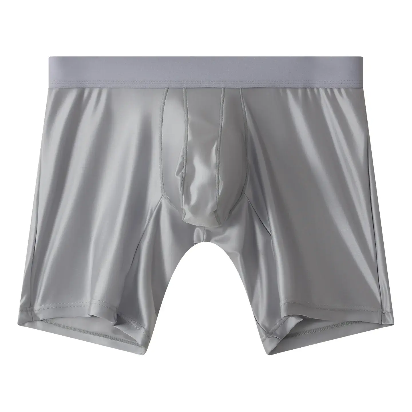 Mens Underwear Boxers Solid U Pouch Panties For Man Extended Leg Boxer Shorts Homme Middle Waist Sports Underpants Male M-XXL — image 3
