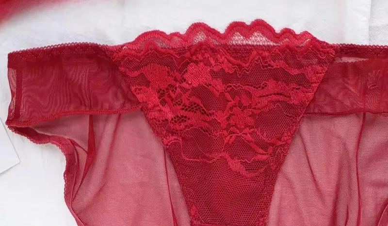 Cute Red Bra and Panty Set Women Comfortable No Wire Push Up Lingerie Sexy Bridal Wedding Lingerie Set Girls Birthday Present — image 15