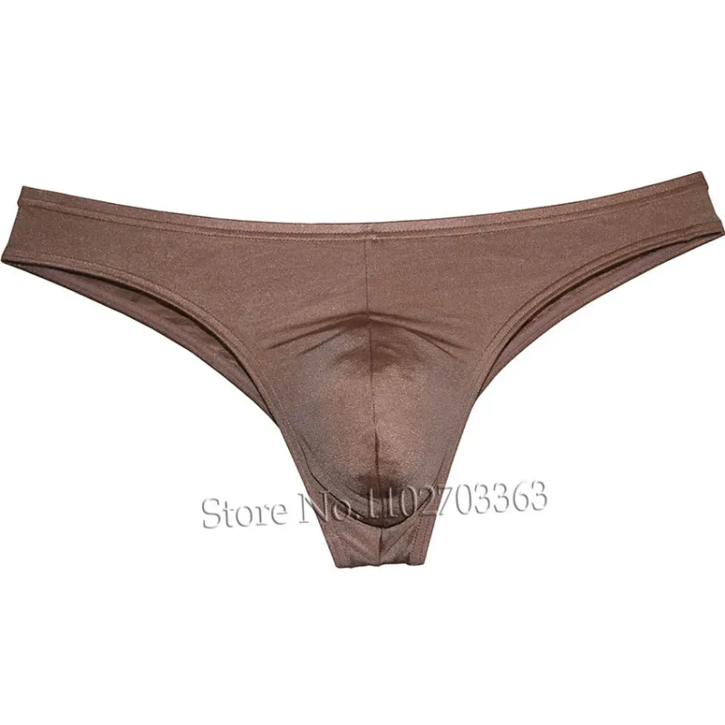 Men's Bikini Briefs Triangle Underwear Pucker Back Micro Briefs Elastic Shiny Summer Low Rise Beach Briefs Sexy Silky Smooth — image 16