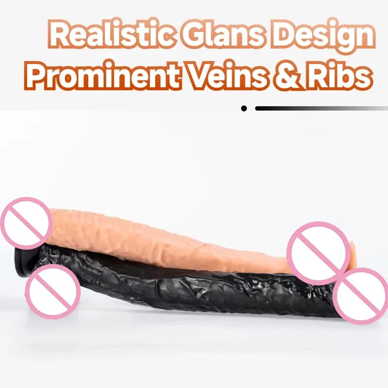 Realistic Soft PVC Dildo Strong Suction Cup Waterproof Veined Penis Flexible Vaginal Anal Sex Toys Female Masturbator Adult Item — image 3
