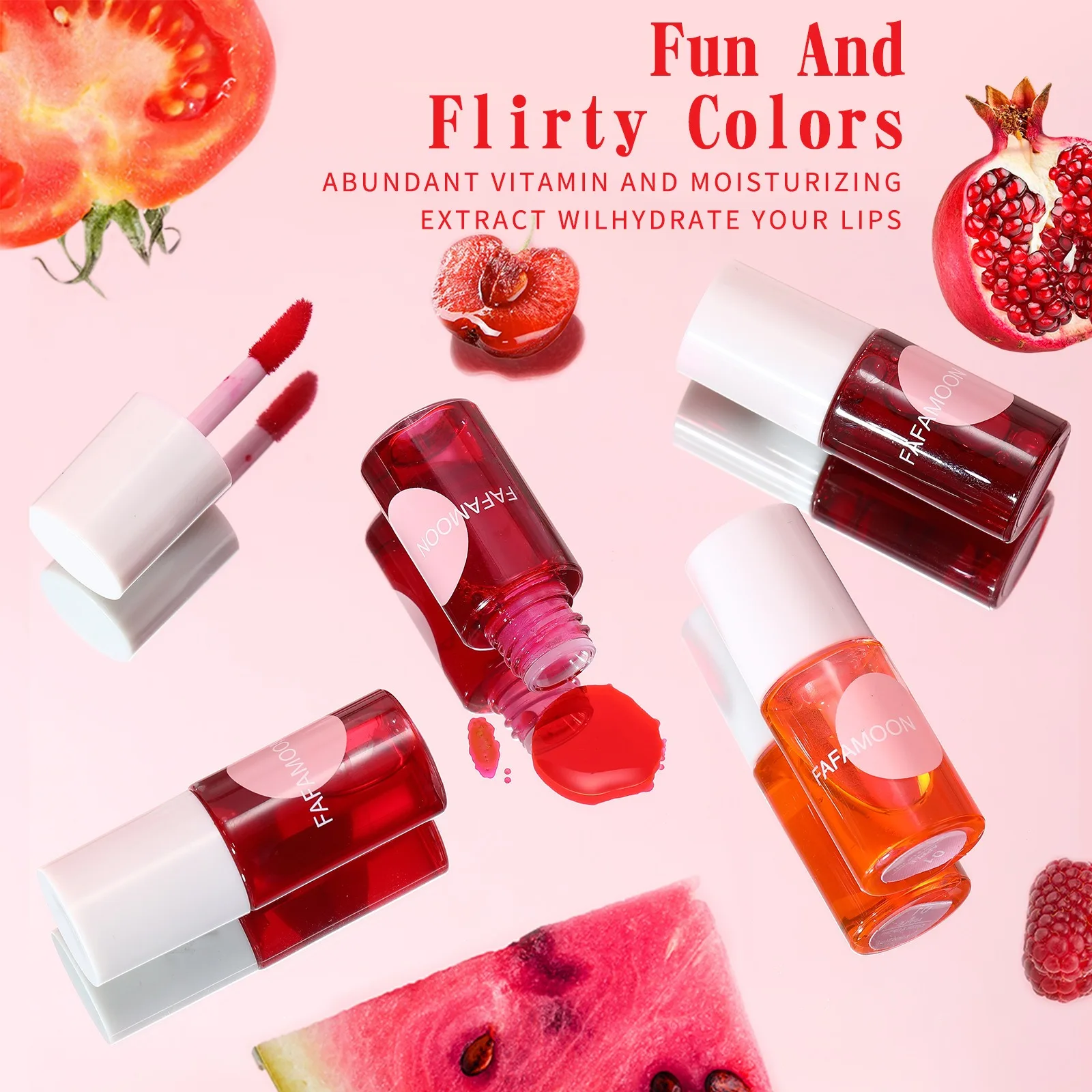 Mini Water Liquid Tint Hydratační lesk na rty Mirror Lip Glaze Dlouhotrvající voděodolná rtěnka Rosered Lip Cheek Rouge Cosmetic — image 3