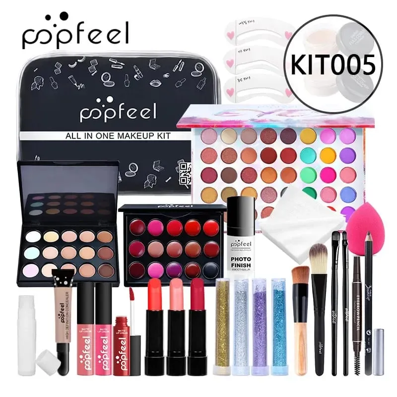 Make Up Sets Eyeshadow Lipstick Eyebrow Concealer Powder Brush Complete Makeup Kit For Women Female Beginner Student Full Set — image 2