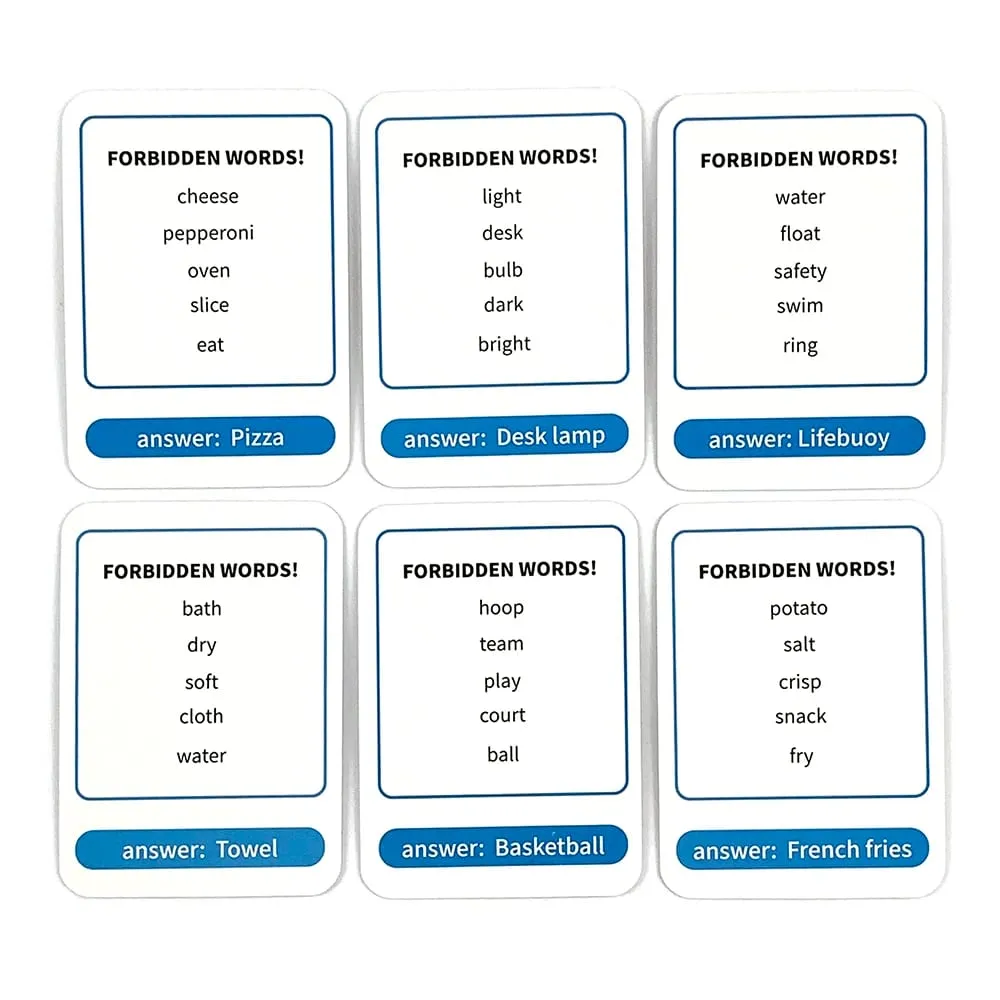 Say It Lose It Banned Words Guessing Card Game Cartoon Cat Design Family Party Interactive Board Game Holiday Entertainment Game — image 4