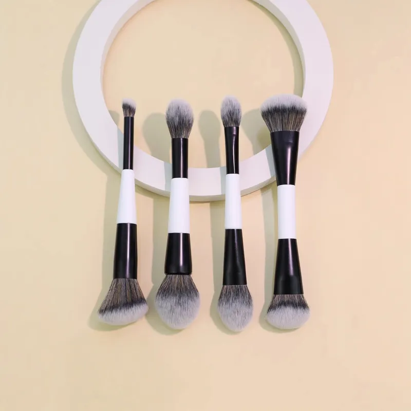Dual-Headed Makeup Brushes Set F1-F4 For Foundation Blush Highlighting Beauty Tools Facial Shaping Cosmetic Brushes — image 3