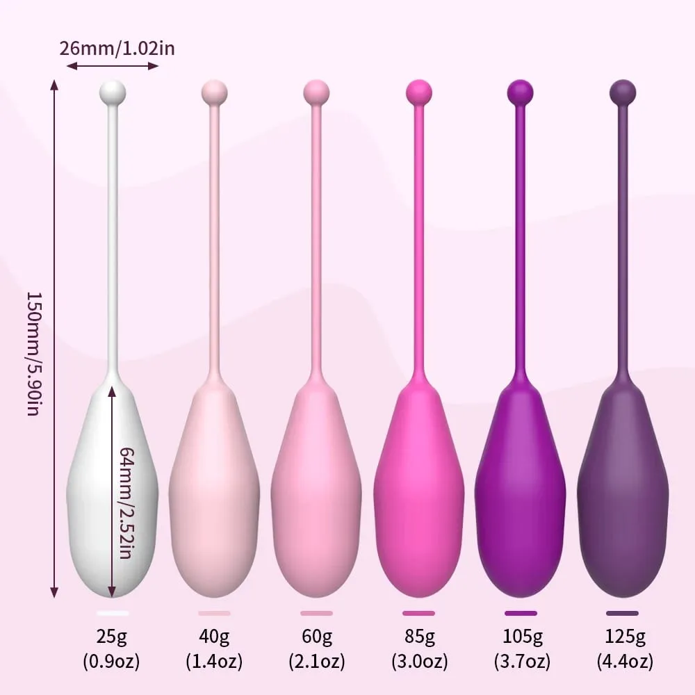 6 Set Safe Silicone Vaginal Tightening Balls Female Geisha Kegel Ball Tighten Ben Wa Vagina Muscle Trainer Sex Toy for Women — image 2