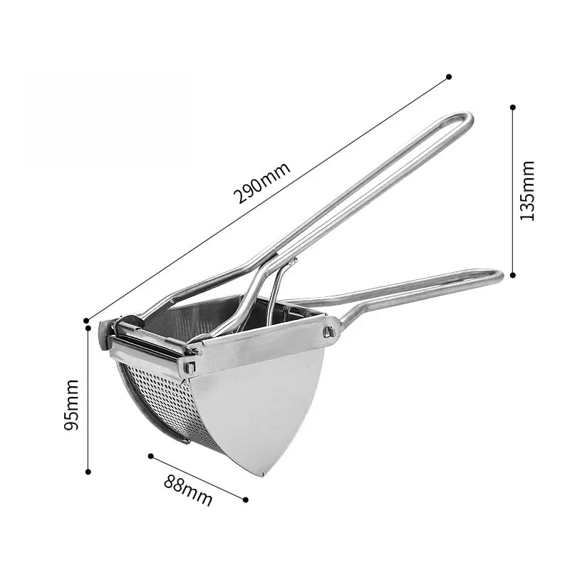 Fruit Vegetable Juicer Potato Ricer Stainless Steel Potato Masher Heavy Duty Potato Ricer Masher for Baby Food kitchen items — image 6