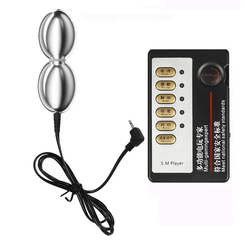 SM Electric Shock Double Balls Anal Butt Plug Prostate Massager E-stim Sex Toys For Men Gay Women Vagina Stimulation Ass Dilator — image 11