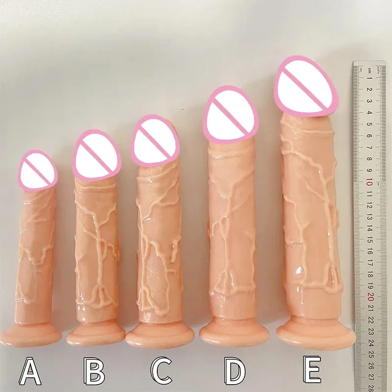 Cheap Realistic 5 Sizes Butt Plug Dildo Man Women Penis Suction Cup Anal Sex Toys Gay Suction Cup Big Dick Vaginal Masturbators