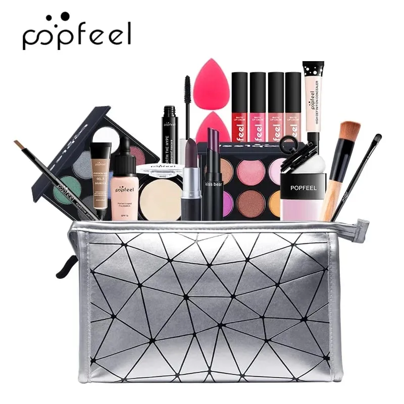 Professional Makeup Kit For Girl Eyeshadow Cream Make up Bag Concealer Blush Lip Gloss Lipstick Makeup Brush Women Make-up Set — image 3