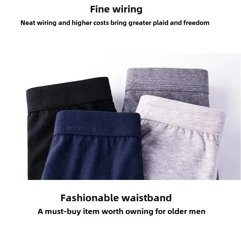 4 Pack Men's Plus Size Boxer Shorts Cotton Anti-Chafe Underwear Big & Tall Breathable Loose Fit Elastic Waistband Boxers — image 10