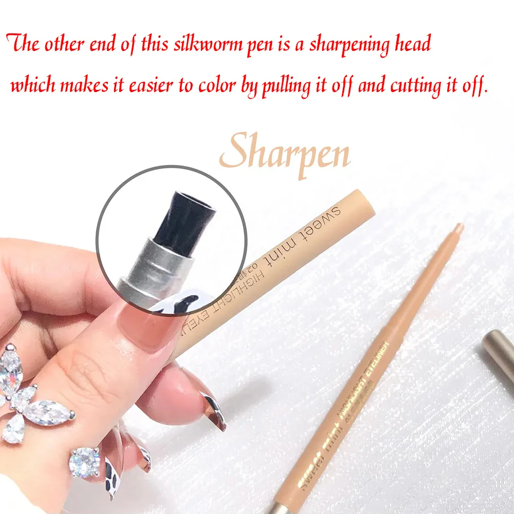 1/2pc Aegyo Sal Under Eye Highlight Pen Shimmer Pearl Eyeliner Pencil Natural Brightening Glitter Eye Shadow Crayon Makeup Stick — image 5