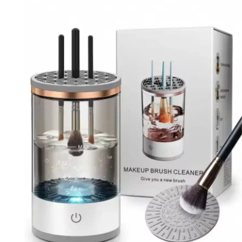 Portable USB Rechargeable Electric Makeup Brush Machine Efficient Automatic for Home Travel Cosmetic Brushes Deep Cleaning Tools — image 3