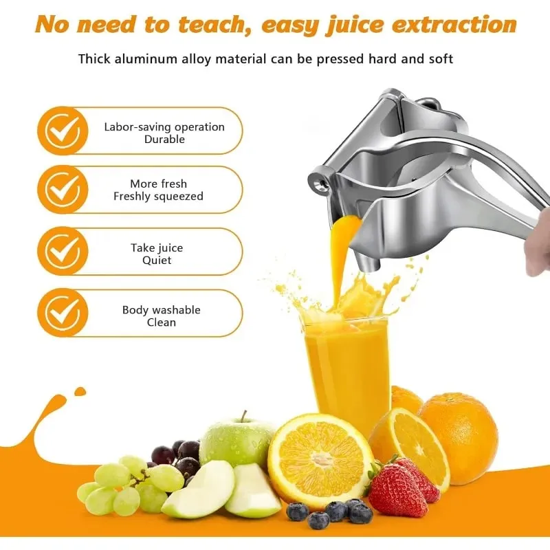 Manual Juicer Fruit Juice Squeezer Detachable Heavy Duty Citrus Squeezer Extractor Tool Premium Quality Metal Alloy Squeezer — image 8