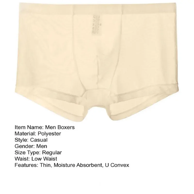 Mga Transparent na Boxer para sa Mga Lalaki na See Through Panlalaking Panloob na Sexy Mesh Low Waist Ice Silk Manipis na Nakakapalamig na Panti ng Lalaki na Panloob na Panloob — image 28