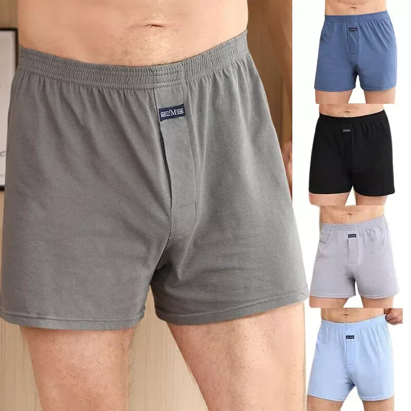 นักมวยชาย Pantie Lot Underpant หลวมขนาดใหญ่ผ้าฝ้าย PLUS ขนาดชุดชั้นในชายกางเกงนักมวยชายกลางนักมวยชาย — image 9