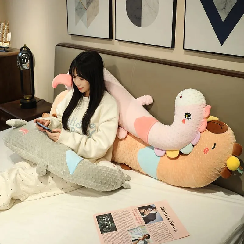 Long Animal Body Pillow Soft Dot Plush Sleeping Pillow Cute Cartoon Doll Side Sleeper Leg Pillow Bed Cushion Home Decor Gift — image 4