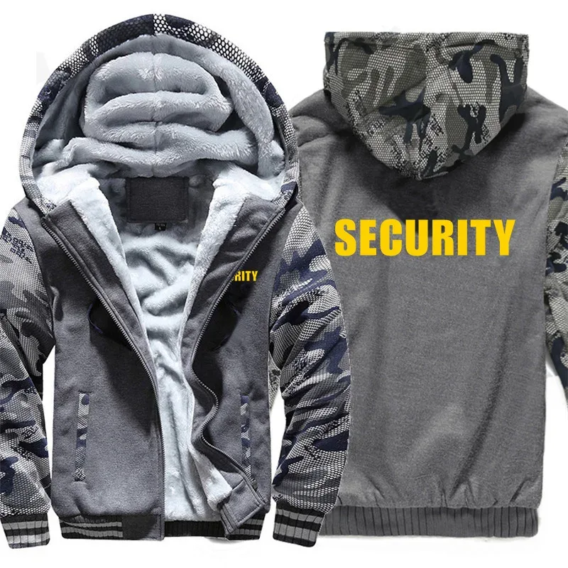 Security Hoodies Men Cool Winter Thicken Wool Liner Security Professional Work Clothes Sweatshirts Pullover Jacket — image 16