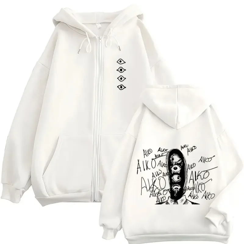 Oyasumi Goodnight Punpun Aiko Tanaka Manga Zipper Hoodies Men Women Clothing Fashion Oversized Zip Up Sweatshirts Jacket Coats — image 2