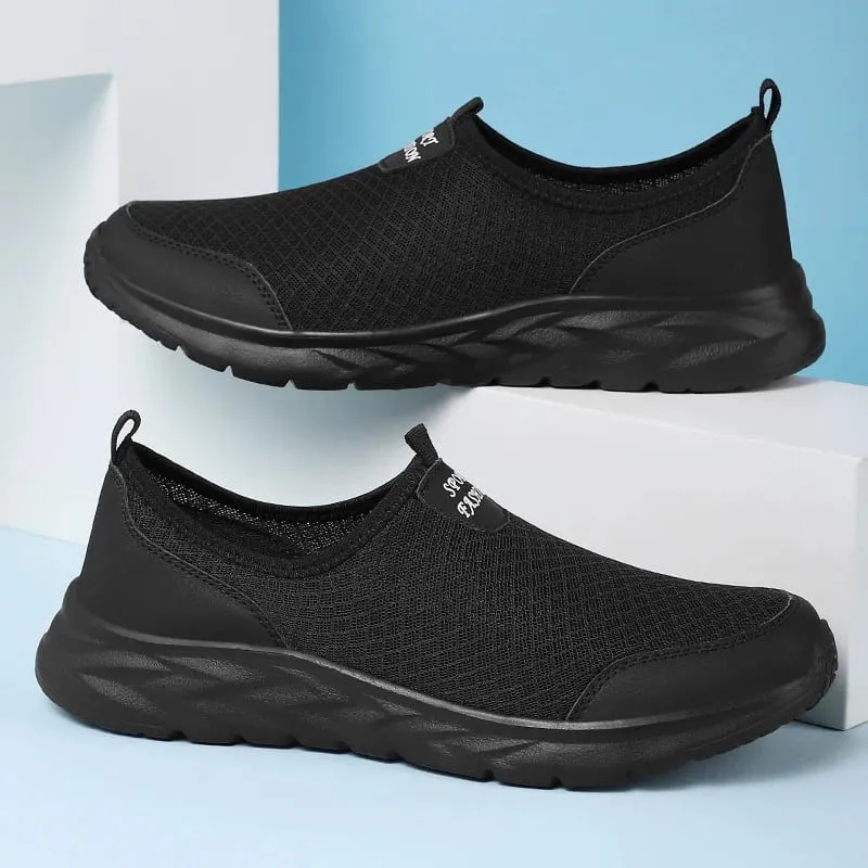2023 lekkie męskie buty w stylu casual oddychające wsuwane męskie trampki antypoślizgowe męskie mieszkania buty do chodzenia na świeżym powietrzu rozmiar 40-47 — image 8