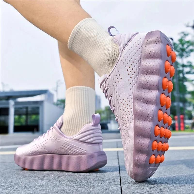 ClaWave Men Women Running Shoes Massage Particles Supercritical Cushioning Breathable Knit Sports Sneakers Non-slip Walking Shoe — image 5