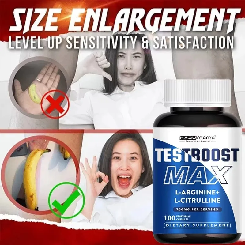 Arginine Pillen Mannelijke Verbetering Supplement Spierbouwer Libido Verbetering Uithoudingsvermogen 100% Pure Niet-GMo — image 2