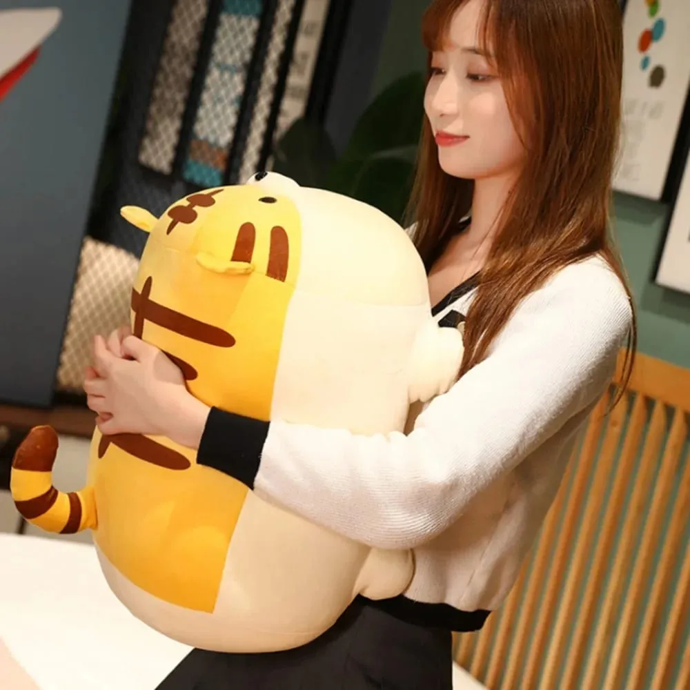Creative Down Cotton Plush Pillow Cute Cartoon Stuffed Doll Soft Plush Tiger Plush Toy Daily Leisure — image 4