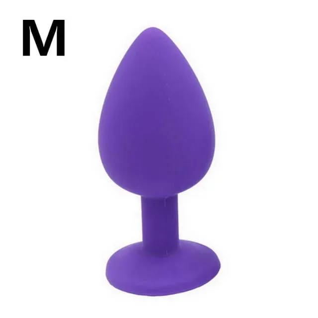 Unisex Silicone Butt Plug 3 Sizes Anal Dildo Sex Stopper Adult Toy for Men/Women Couple Anal Trainer No Vibrator — image 14