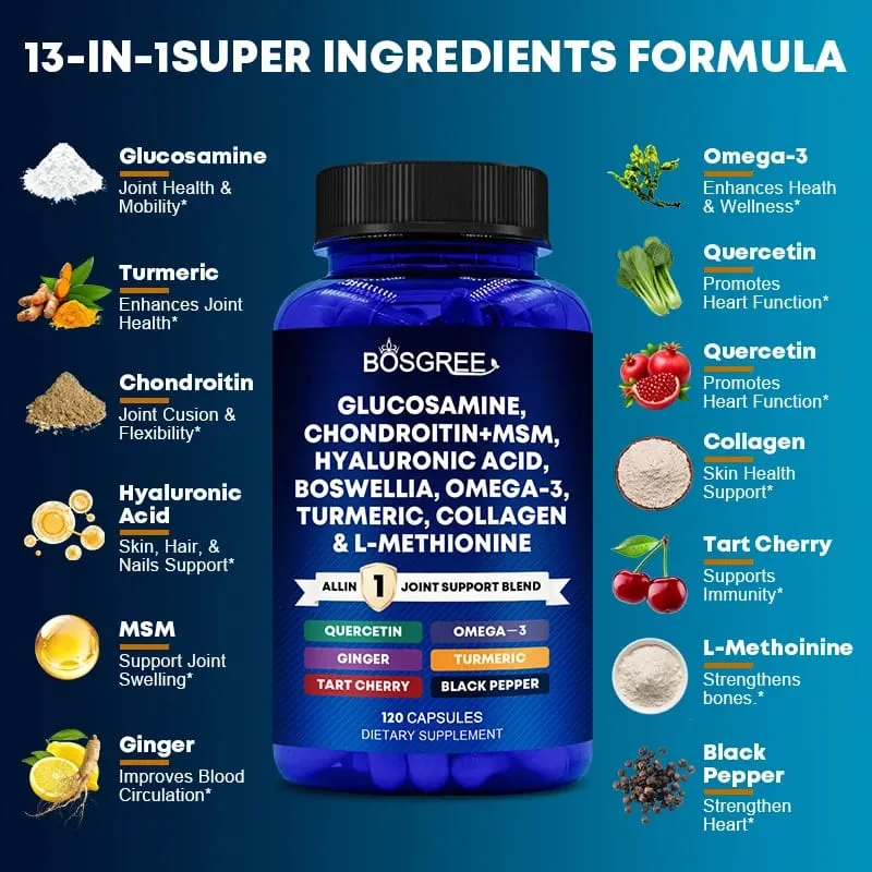 Glucosamine Chondroitin MSM - Supports Healthy Joints Cartilage and Connective Tissue - Promotes Joint Comfort and Flexibility — image 2