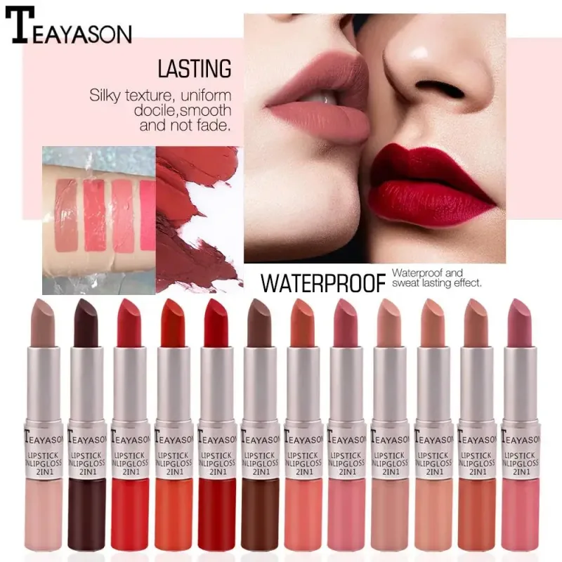 Mat flydende læbestift Vandtæt Non Transfer Long Wear Pink Lip Gloss Tint Fugtgivende Makeup til Kvinder Damer — image 6