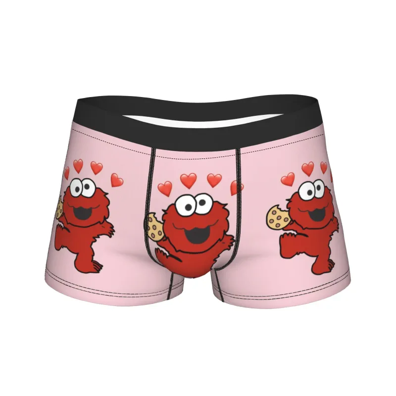S-Sesames Streets Tango Elmo & Grover Pakaian Dalam Lelaki Seluar Pendek Seluar Dalam Lucu Boxershorts Kualiti Customs Seluar Dalam Besar