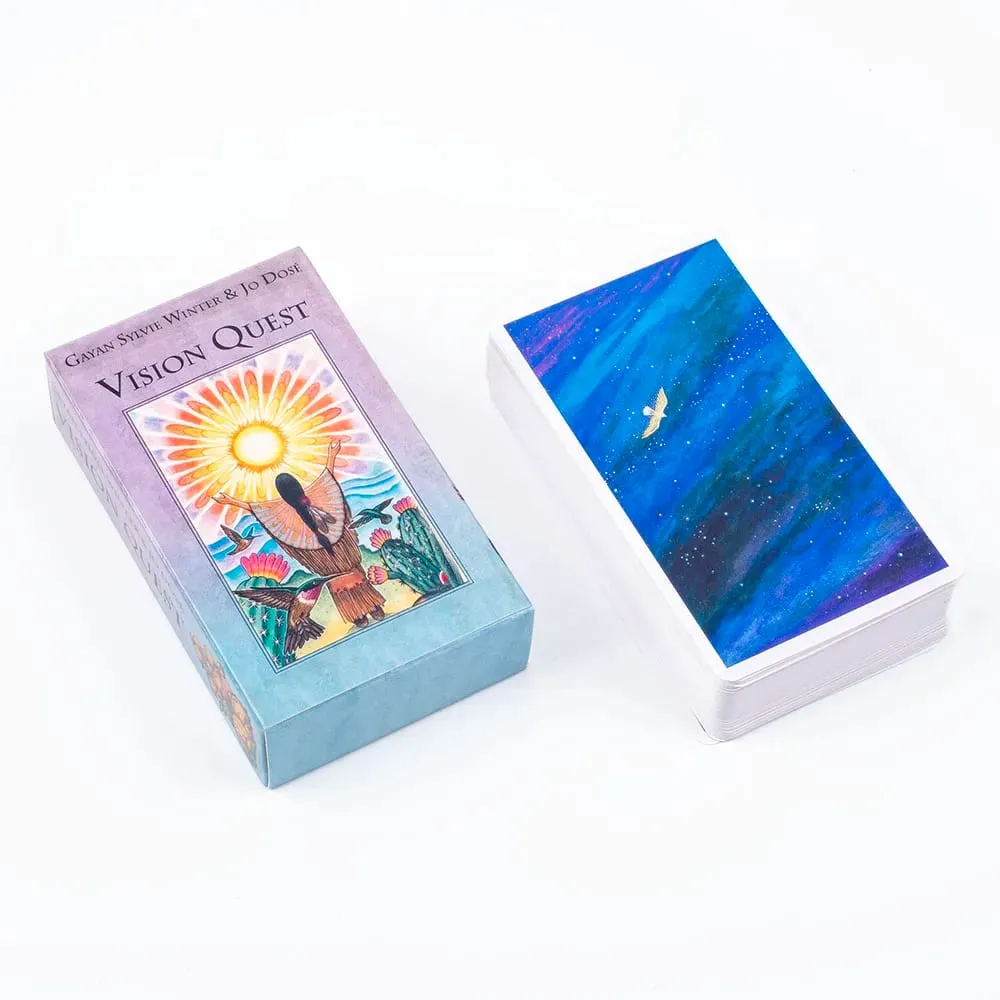 Gran oferta, Tarot Vision Quest, baraja de 78 cartas, 10,3x6cm, cartas de Tarot de adivinación del destino, juegos de cartas de adivinación, juego de mesa de fiesta — image 3