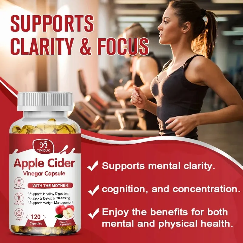 Apple Cider Vinegar Capsules 1600mg Supports Digestion Natural Cleansing Weight Management Immune Health & Metabolic Balance — image 6