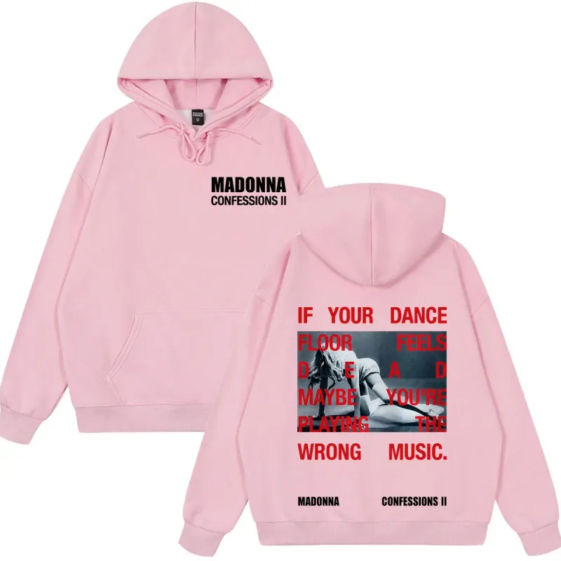 Madonna CONFESSIONS II Album Tour 2026 Print Hoodie Men Women Vintage Sweatshirts Loose Casual Oversized Long Sleeves Pullover — image 10