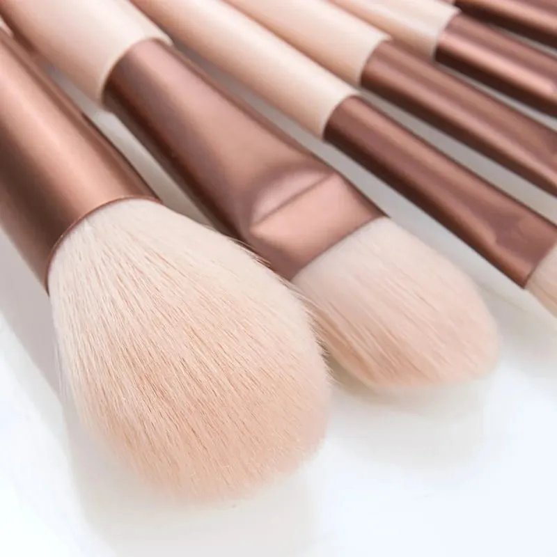 8Makeup brush set & 2Makeup sponge set,Suitable for women to use - Soft nylon bristles,Full coverage foundation/Blush/Eyeshadow — image 3