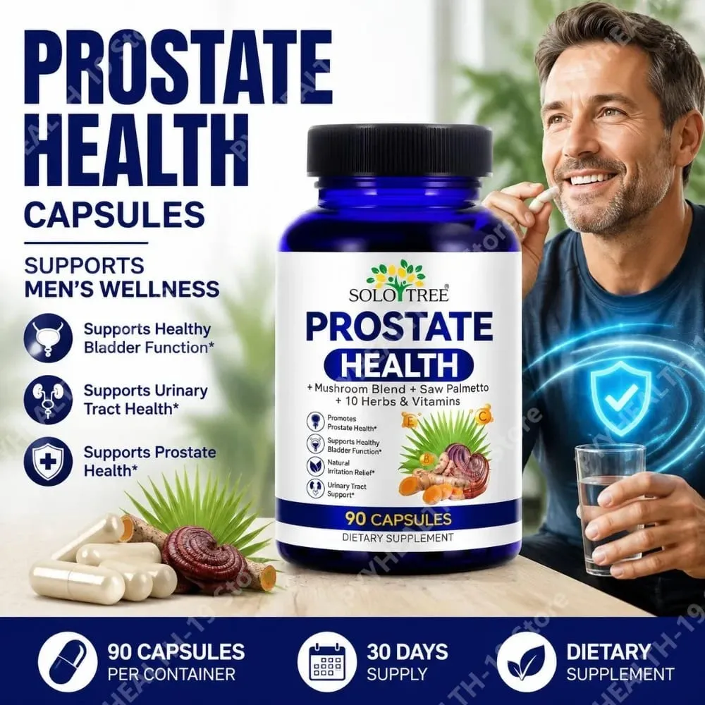 Prostate Health Capsules Saw Palmetto Reishi Nettle Turmeric For Urinary Bladder Wellness & Flow Support Men 90 Count — image 1