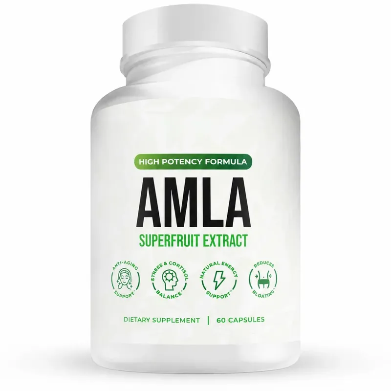 Amla Fruit Extract 1000mg Capsules Superfruit Supplement Energy Support 60 Capsules 30 Servings Vegan Non-GMO Gluten Free — image 8