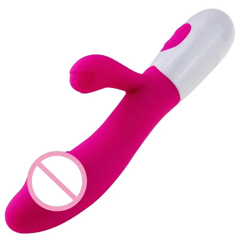 Rabbit Vibrator G-Spot Silicone Dildo Dual Vibrating Clitoris Stimulator 10 Speeds Rechargeable Waterproof Sex Toy for Women — image 9