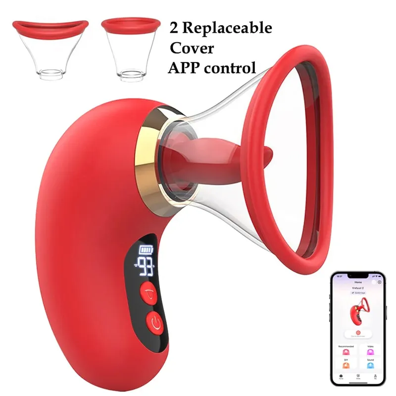 App Control Sucker Tongue Licking Vibrator Nipples Clitoris Stimulator Masturbator Female Orgasm Vagina Sex Toy for Women