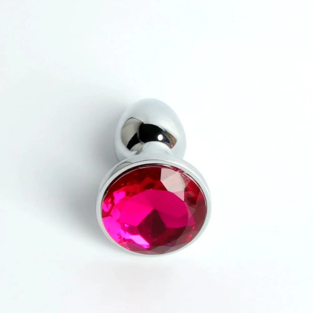 Mini Logam Anal Plug XXS Kecil Anal Dilator untuk Pria Dewasa Wanita Butt Plug dengan Kristal Bulat Masturbasi Wanita Anus mainan Seks — image 3