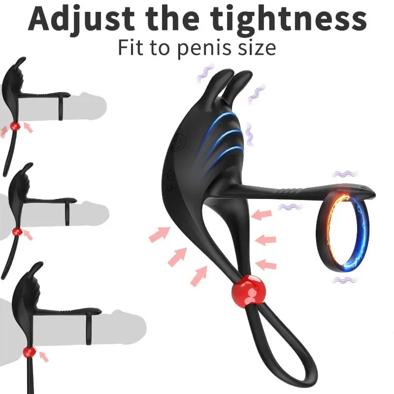 Vibrating Cock Ring Vibrator Penis Ring Masturbator Penisring Adult Toy Sex Toys for Men Delay Ejaculation Erection Penisring — image 4