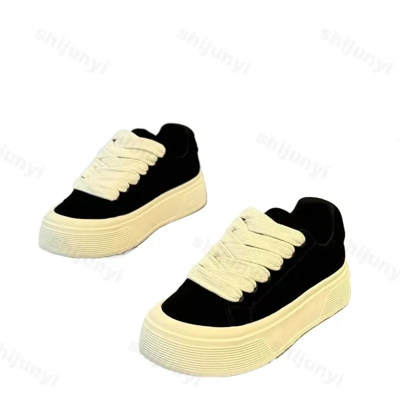 Men Casual Sports Shoes Spring Autumn Comfortable Anti Slip Outdoor Running Shoe Fashion Lace Up Platform Retro Vulcanized Shoes — image 6