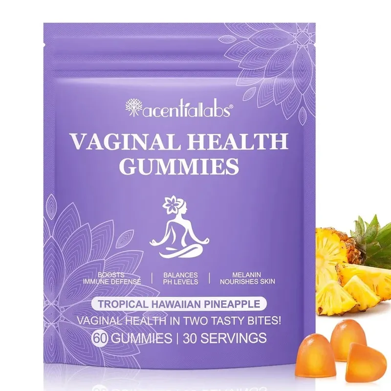 Acentiallabs Vaginal Health Gummies with Bacillus Coagulans and Vitamin C Supports Immune Defense and PH Balance 60 Gummies