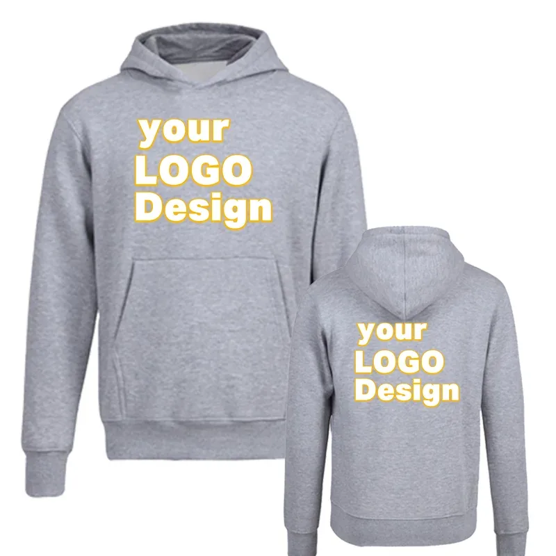 Custom Hoodies DIY Text Logo Image Print High Quality Hoodie Customized Sport Casual Sweatshirt Personalized Christmas Gift — image 2