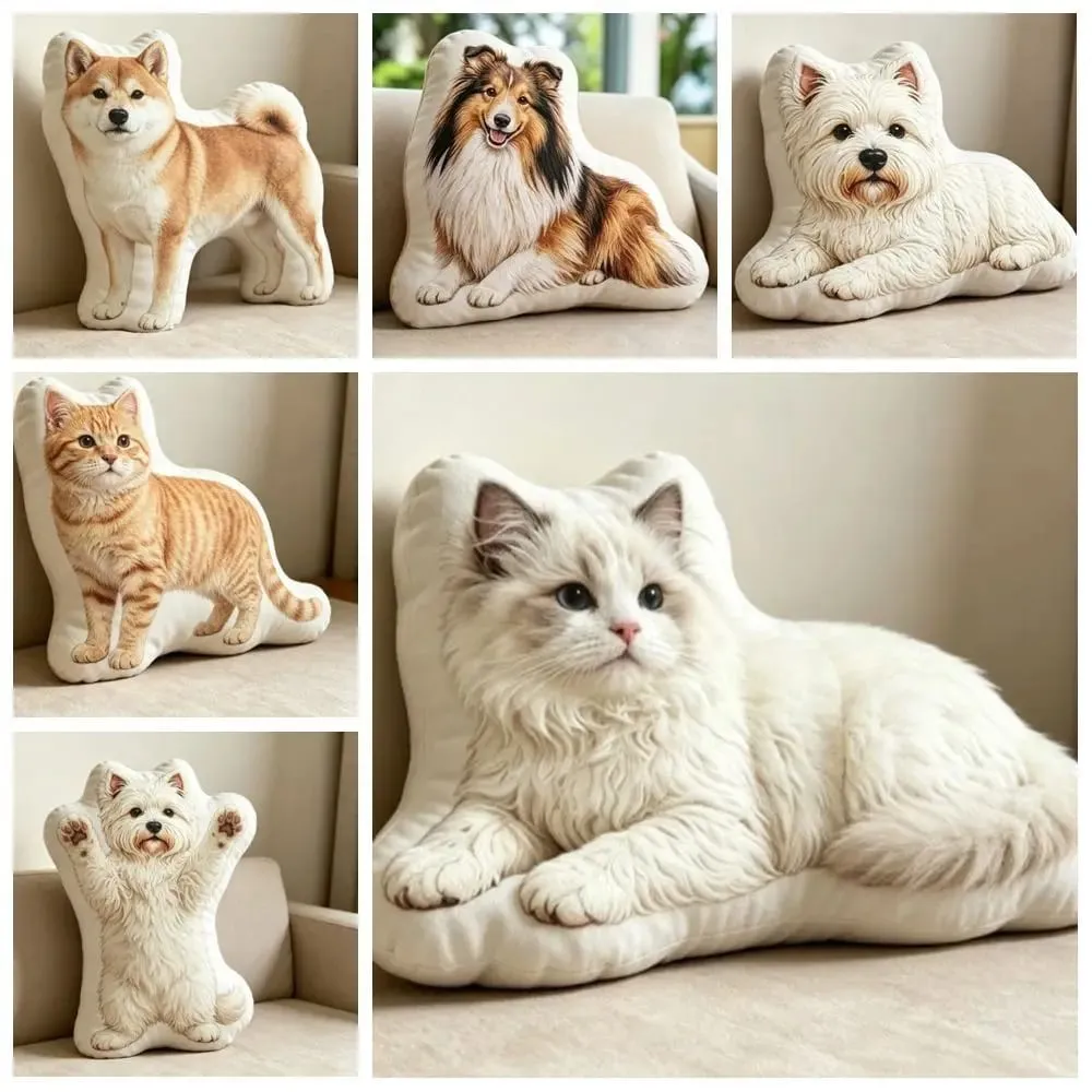 Dog Shaped Pillow Animal Throw Pillow Decorative Animal Pillow PP Cotton Filling Shiba Dog Cushion Contoured Shape — image 3