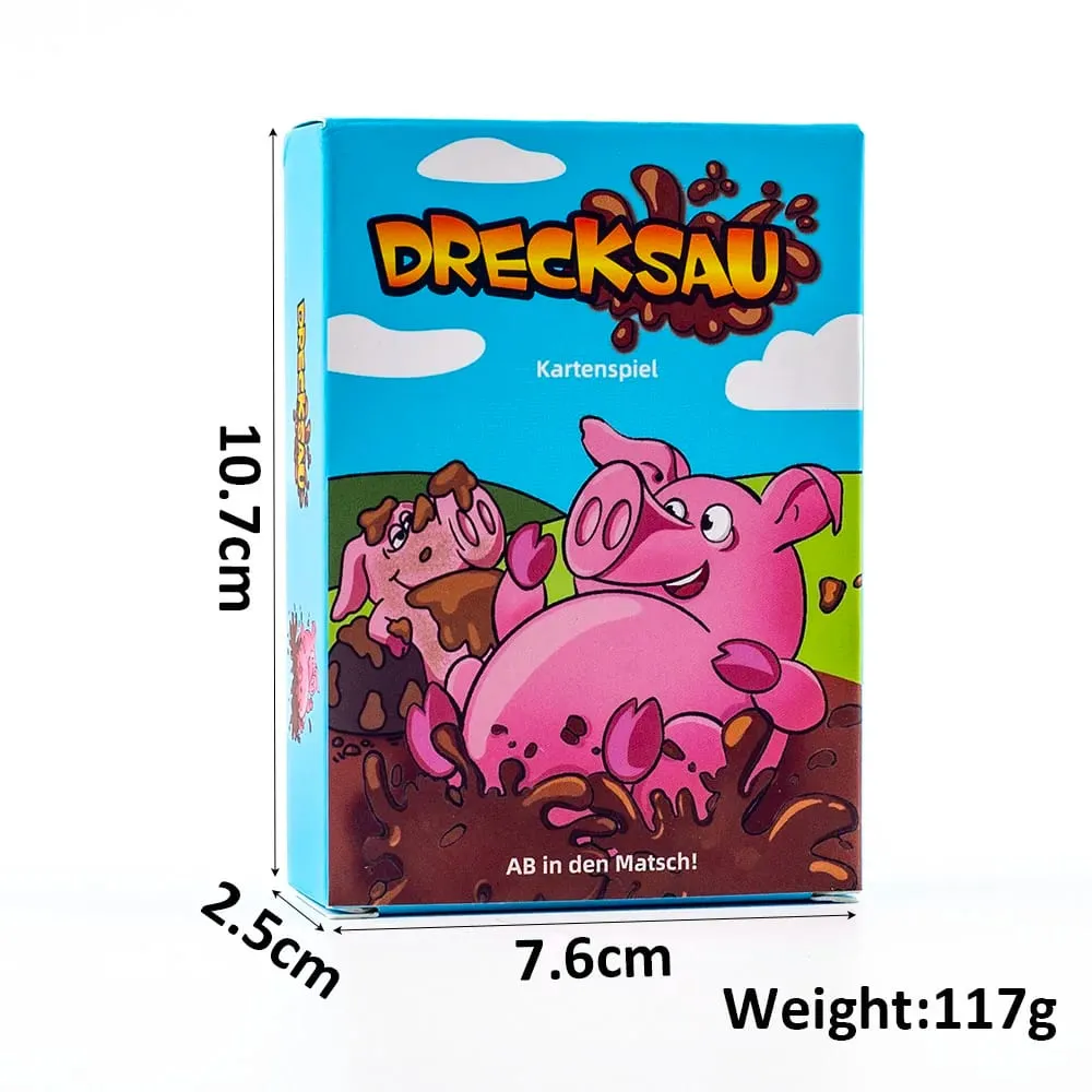 Drecksau Party Card Game 1Set 10.7*7.6cm Intellectual Board Game Fun Family Interactive Toy Gift for Party Gathering